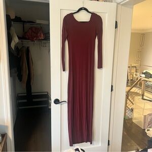 Elegant Burgundy Maxi Dress NWT ASOS FLOOR LENGTH DRESS